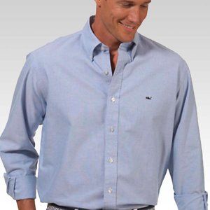 Men's Vinyard Vines Blue Oxford Whale Shirt